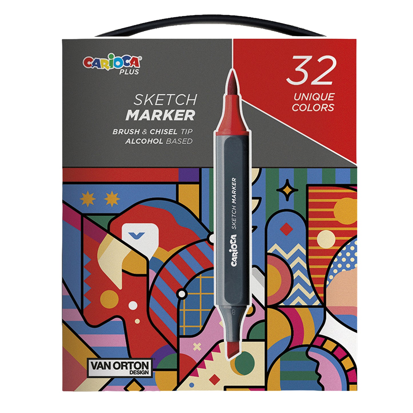 Marcatore Sketch marker - colori assortiti - Carioca Plus - conf. 32 pezzi