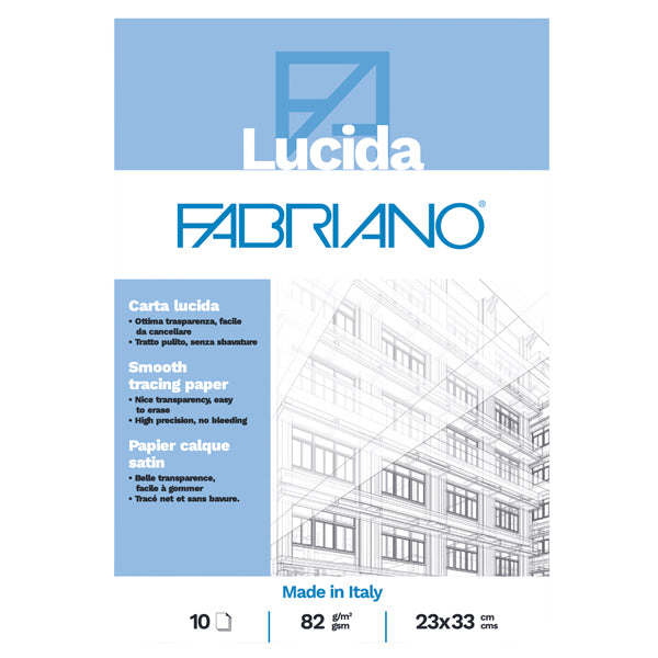 Blocco carta lucida - 23 x 33gr - 10 fogli - 82gr - Fabriano