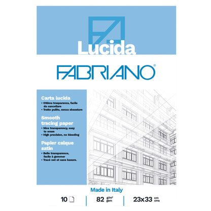 Blocco carta lucida - 23 x 33gr - 10 fogli - 82gr - Fabriano
