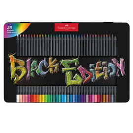 Matite colorate triangolare Black Edition - colori assortiti - Faber-Castell - conf.36 pezzi