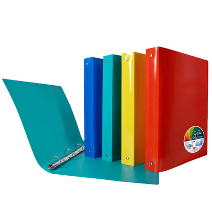 Raccoglitore Garda - 22 x 30 cm - 4 anelli tondi 25 mm - PP - colori assortiti - Plastibor