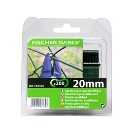 Punti per reti - 20 mm - verdi - Fischer Darex - conf. 200 punti