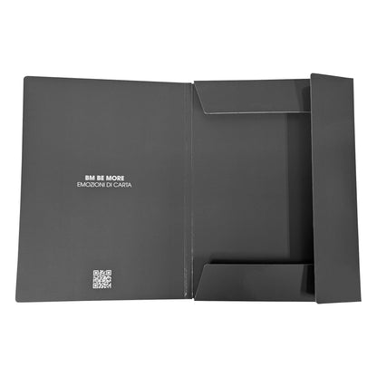 Cartella 3 lembi con elastico - A4 - dorso 1 cm - grigio scuro - BM