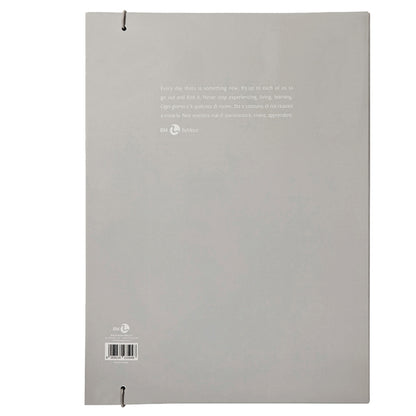 Cartella 3 lembi con elastico - A4 - dorso 1 cm - grigio chiaro - BM