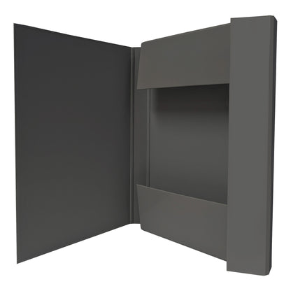 Cartella progetto con elastico - 25 x 34 cm - dorso 3 cm - grigio scuro - BM