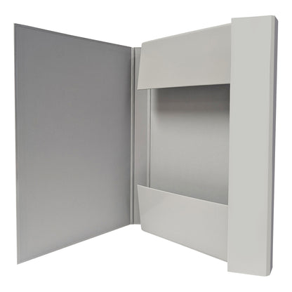 Cartella progetto con elastico - 25 x 34 cm - dorso 3 cm - grigio chiaro - BM