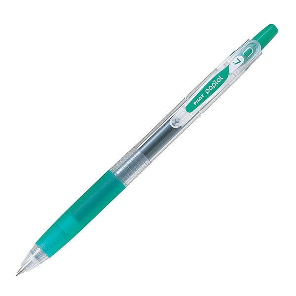 Roller gel a scatto Pop'lol - punta 0,7mm - verde - Pilot