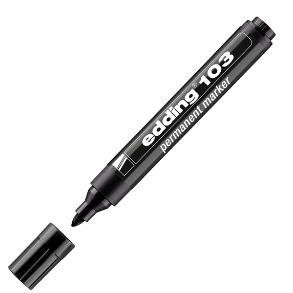 Marcatore permanente 103 - punta conica - da 1,5 a 3 mm - nero - Edding