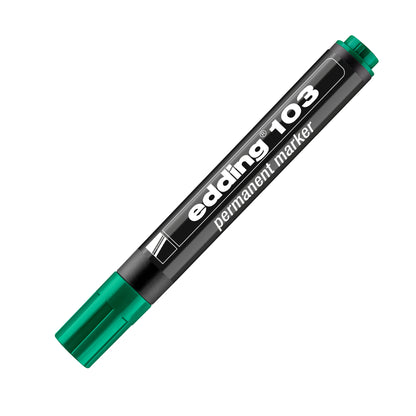 Marcatore permanente 103 - punta conica - da 1,5 a 3 mm - verde - Edding