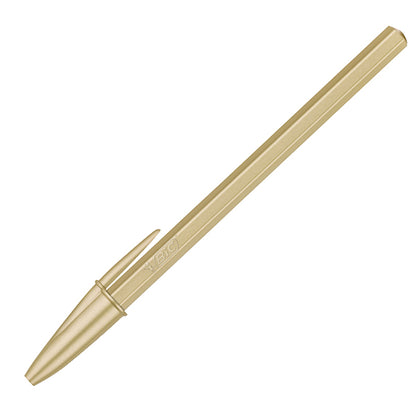 Penna sfera Cristal Glacè - 1.0 mm - fusto oro - Bic - conf. 20 pezzi