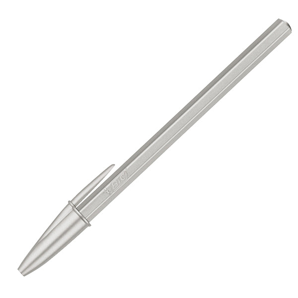 Penna sfera Cristal Glacè - 1.0 mm - inchiostro nero - fusto argento - Bic - conf. 20 pezzi