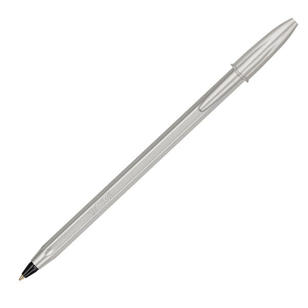 Penna sfera Cristal Glacè - 1.0 mm - inchiostro nero - fusto argento - Bic - conf. 20 pezzi