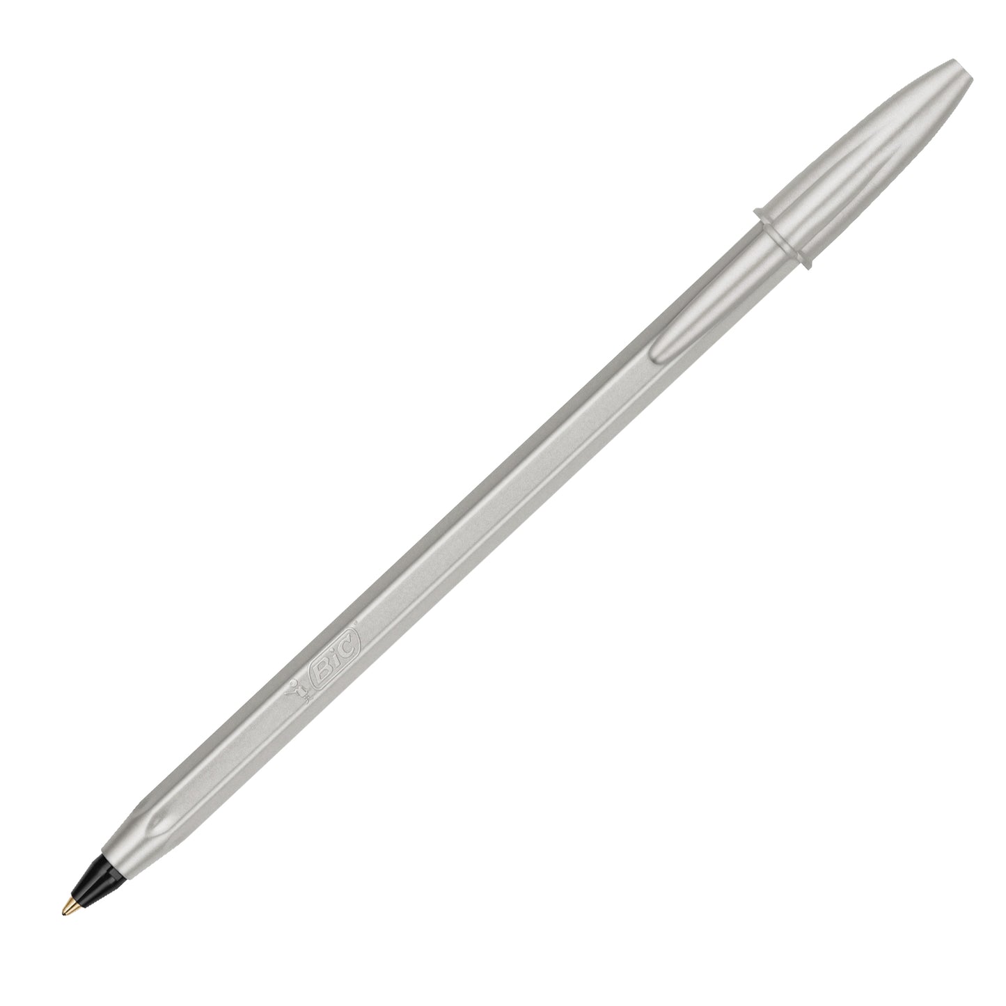 Penna sfera Cristal Glacè - 1.0 mm - inchiostro nero - fusto argento - Bic - conf. 20 pezzi