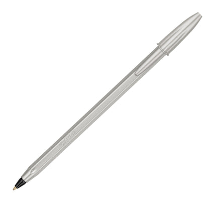 Penna sfera Cristal Glacè - 1.0 mm - inchiostro nero - fusto argento - Bic - conf. 20 pezzi