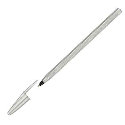 Penna sfera Cristal Glacè - 1.0 mm - inchiostro nero - fusto argento - Bic - conf. 20 pezzi