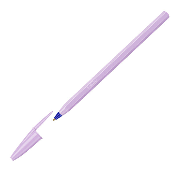 Penna sfera Cristal Pastel - 1.0 mm - fusto colori assortiti - Bic - conf. 20 pezzi