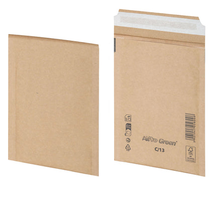 Busta imbottita AirPro Green - 17 x 21,5 cm - carta - avana - Bong Packaging - conf. 100 pezzi