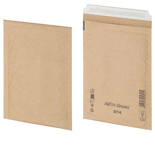 Busta imbottita AirPro Green - 20 x 26,5 cm - carta - avana - Bong Packaging - conf. 100 pezzi