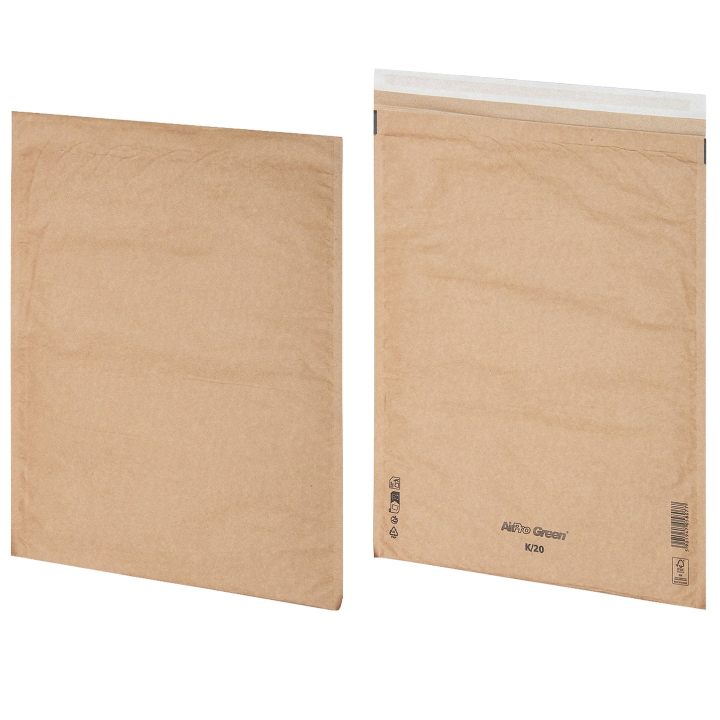 Busta imbottita AirPro Green - 37 x 47 cm - carta - avana - Bong Packaging - conf. 50 pezzi