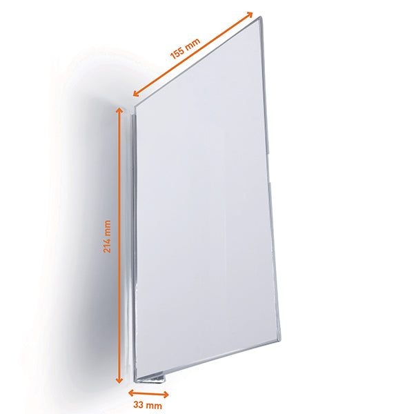 Cartello da corsia a bandiera - magnetico - A5 verticale - PET - Durable - conf. 10 pezzi