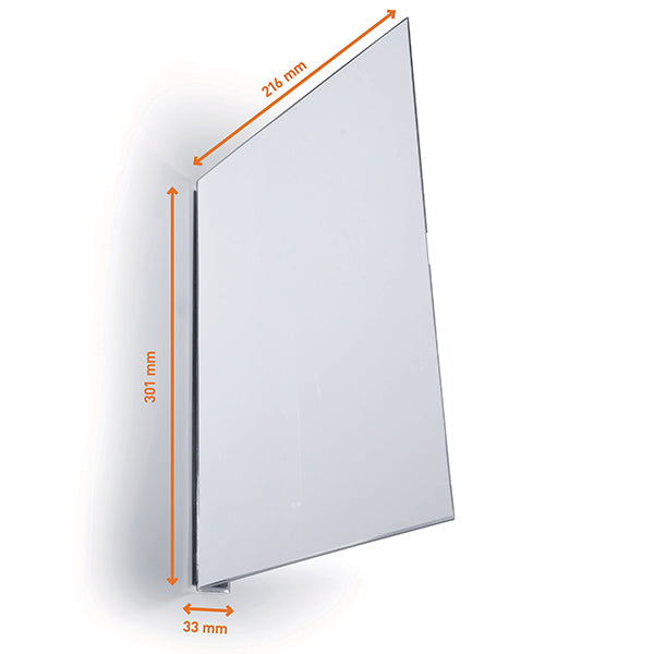 Cartello da corsia a bandiera - magnetico - A4 verticale - PET - Durable - conf. 10 pezzi