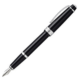 Penna stilografica Bailey Light - punta M - fusto nero/cromo - Cross