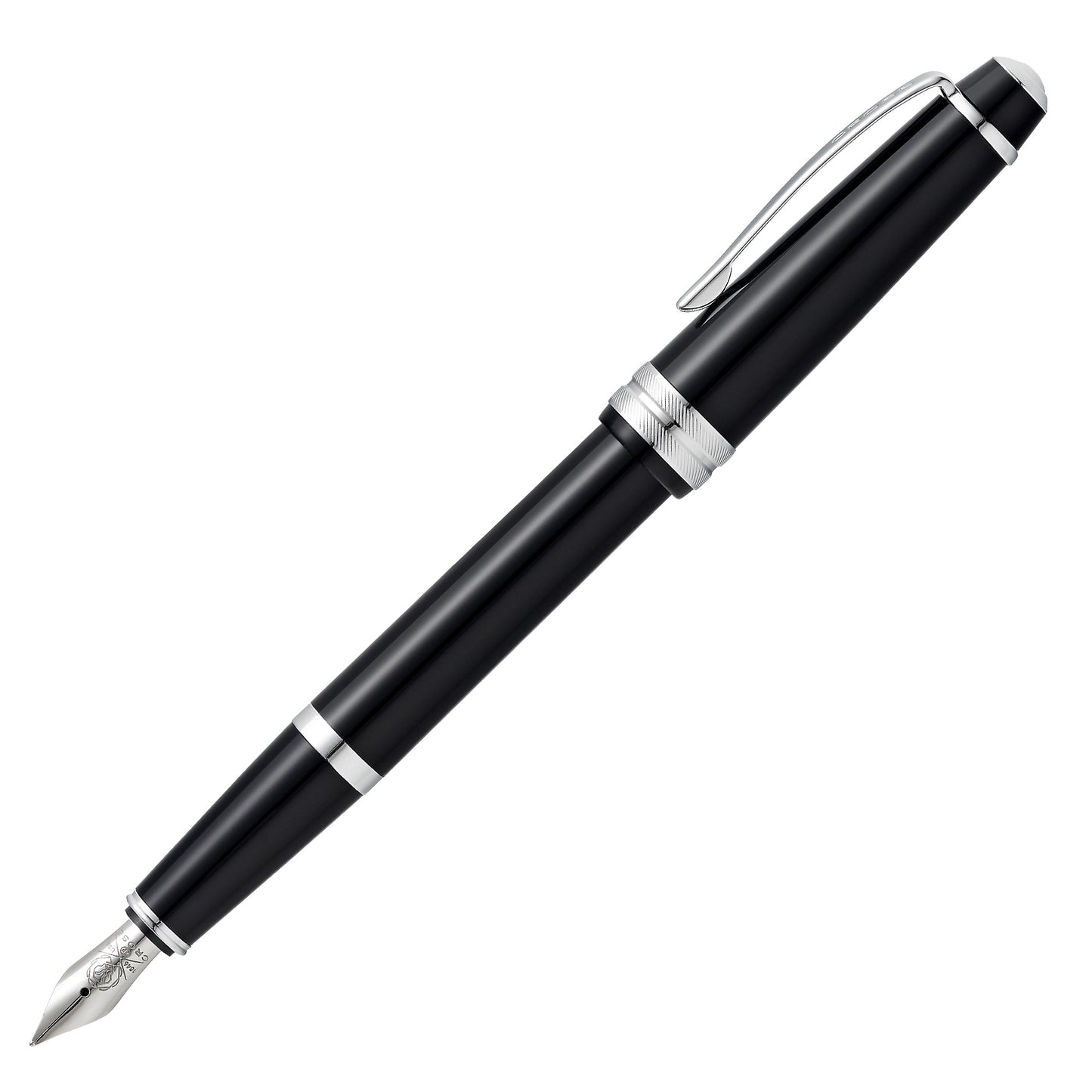 Penna stilografica Bailey Light - punta M - fusto nero/cromo - Cross