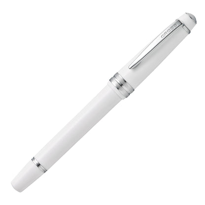 Penna stilografica Bailey Light - punta M - fusto bianco/cromo - Cross