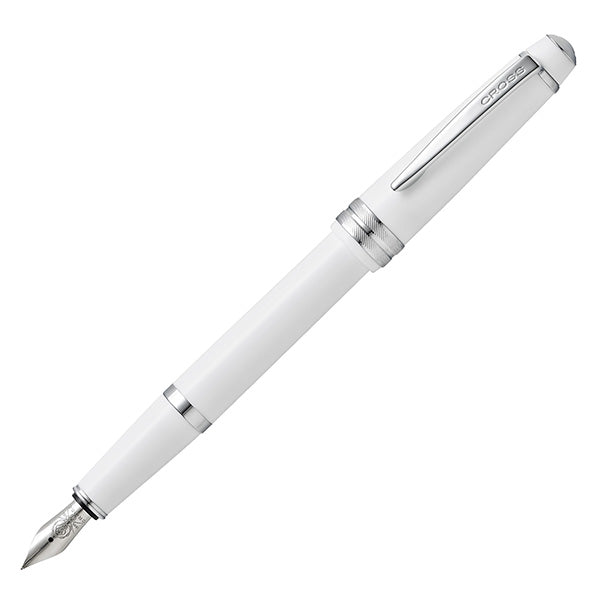 Penna stilografica Bailey Light - punta M - fusto bianco/cromo - Cross