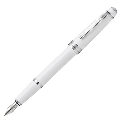 Penna stilografica Bailey Light - punta M - fusto bianco/cromo - Cross