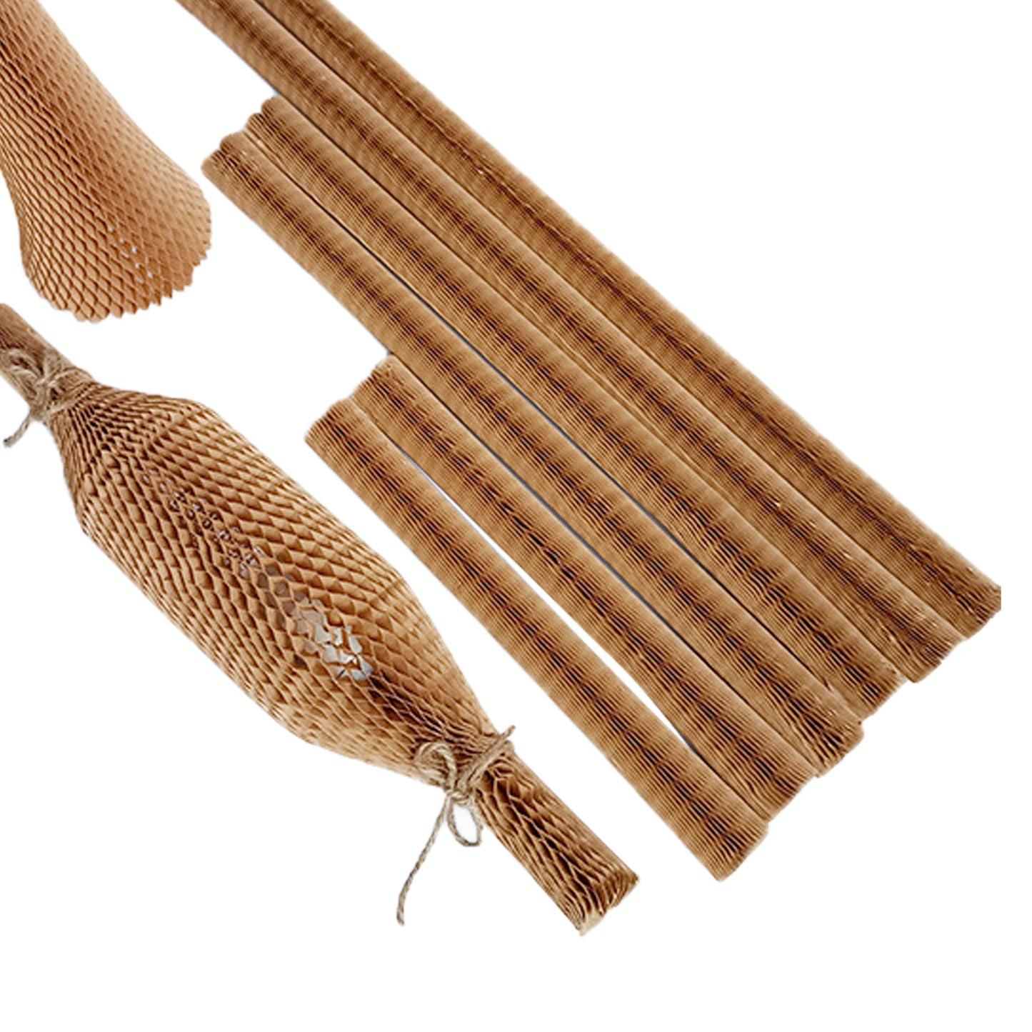 Manicotti in carta alveolare - 60 x 1 cm - avana - Methodo - conf. 20 pezzi