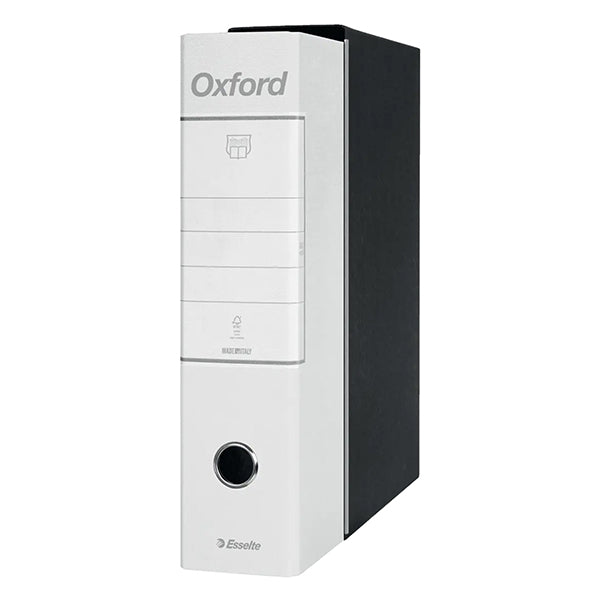 Registratore Oxford G85 - dorso 8 cm - protocollo 23 x 33 cm - bianco - Esselte