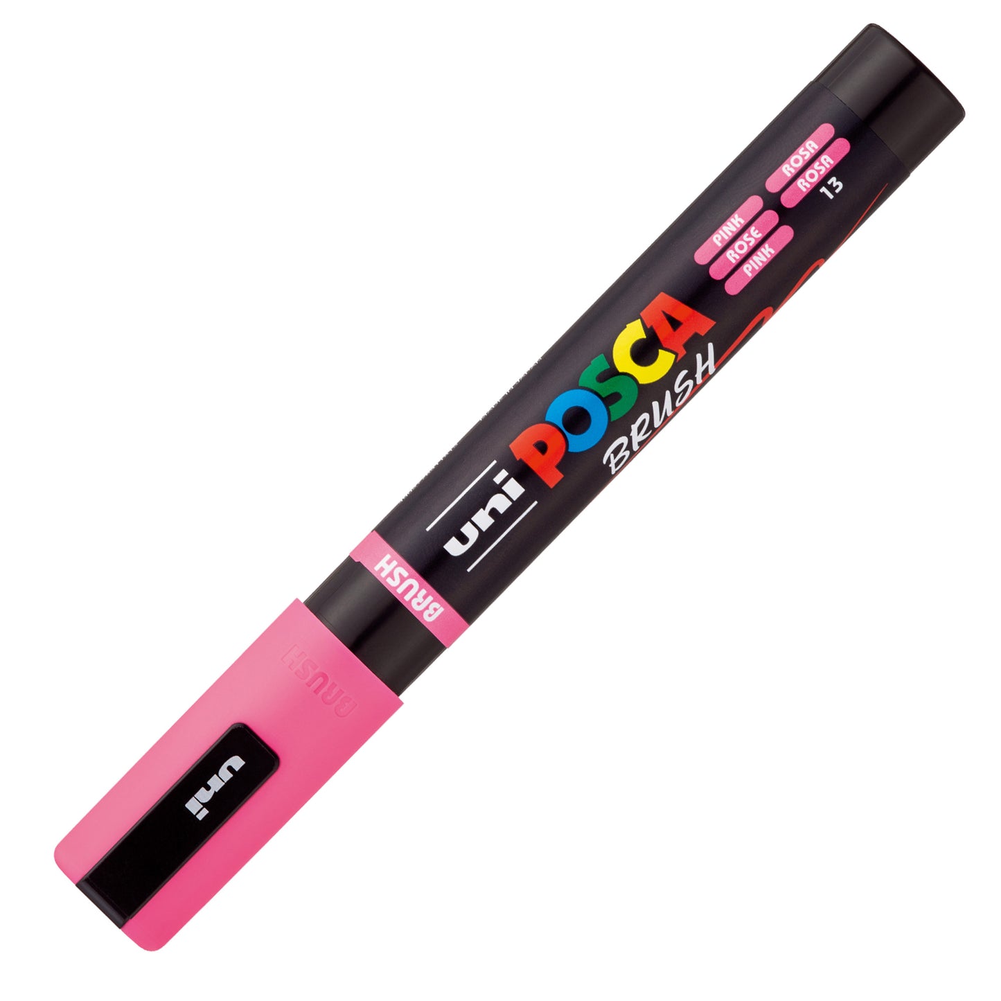Marcatore a base d'acqua Uni Posca PC5MBR - punta brush 1.0 - 4.0mm - rosa - Uni Mitsubishi