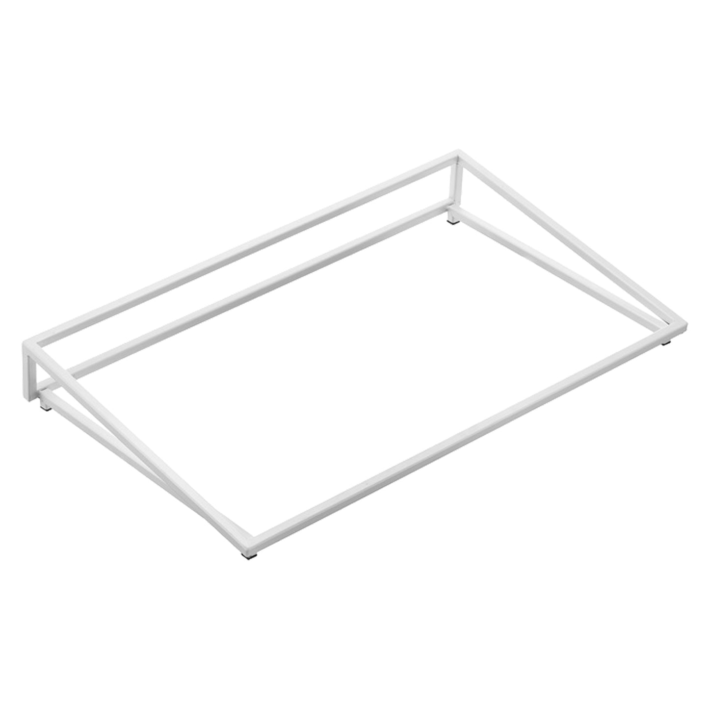 Supporto per vassoio - inclinato - bianco - 53 x 26,5 x 7cm - metallo - Leone