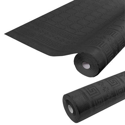 Tovaglia damascata - in rotolo - 1,18 x 25 m - carta - nero - Pro Nappe