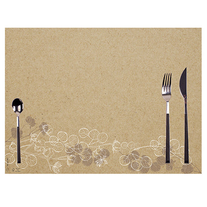 Tovaglietta monouso Floral - 30 x 40 cm - carta - avana - Pro Nappe - conf. 400 pezzi