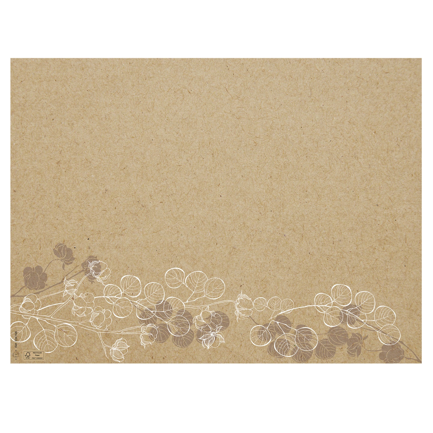 Tovaglietta monouso Floral - 30 x 40 cm - carta - avana - Pro Nappe - conf. 400 pezzi