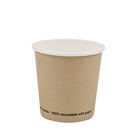 Bicchiere caffè - carta - 75 ml - avana - Signor Bio - conf. 50 pezzi