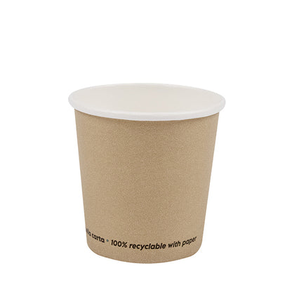 Bicchiere caffè - carta - 75 ml - avana - Signor Bio - conf. 50 pezzi