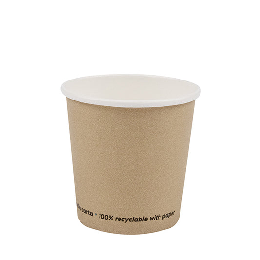 Bicchiere caffè - carta - 75 ml - avana - Signor Bio - conf. 50 pezzi