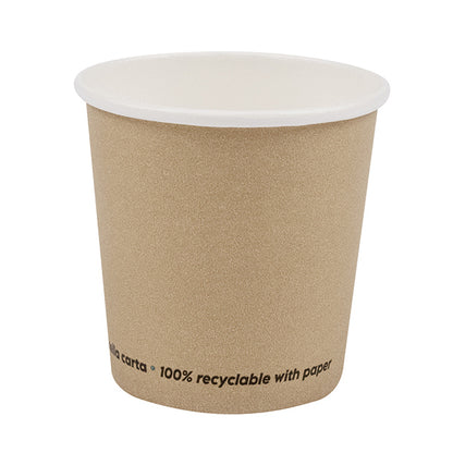 Bicchiere caffè - carta - 100 ml - avana - Signor Bio - conf. 50 pezzi