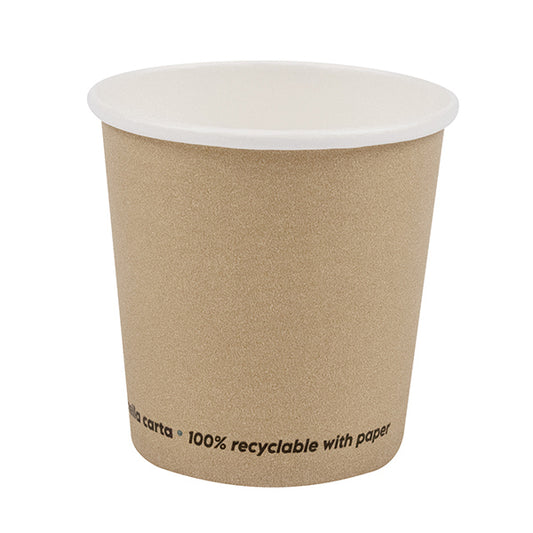 Bicchiere caffè - carta - 100 ml - avana - Signor Bio - conf. 50 pezzi