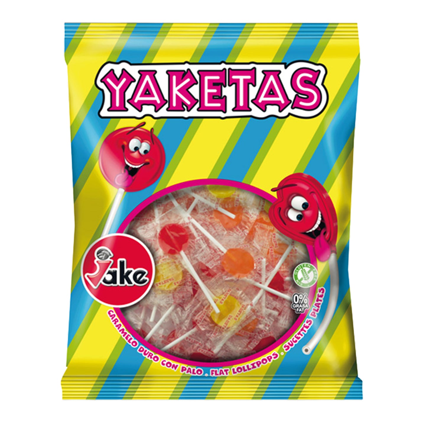 Lecca lecca piatto Yaketas - gusti assortiti - busta da 150 pezzi