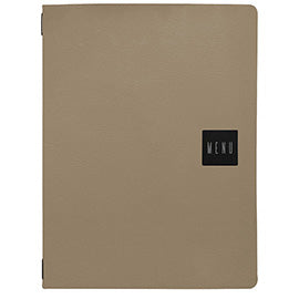 Porta menù Talk - 3 inserti doppi inclusi - A4 - 24,3 x 31,6 cm - beige - Stilcasa