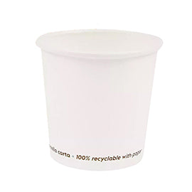 Bicchiere caffè - carta - 75 ml - bianco - Signor Bio - conf. 50 pezzi