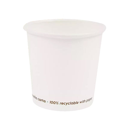 Bicchiere caffè - carta - 75 ml - bianco - Signor Bio - conf. 50 pezzi
