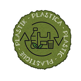 Etichetta in vinile raccolta differenziata Stik - plastica - autoadesiva - 10,5 x 10,5 cm - PVC - verde - Medial International