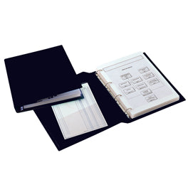Raccoglitore Sanremo 2000 - 22 x 30 cm - 4 anelli a D 30 mm - dorso 4 cm - nero - Sei Rota