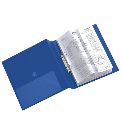 Raccoglitore Stelvio - 22 x 30 cm - 2 anelli a Q 65 mm - dorso 9 cm - blu - Sei Rota