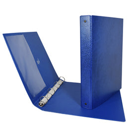 Raccoglitore Stelvio - 22 x 30 cm - 4 anelli a R 25 mm - dorso 3 cm - blu - Sei Rota